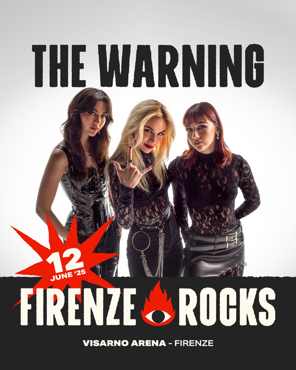 Band mates 🤝 real life sisters.

The Warning is loud, fierce, and ready to shake #FirenzeRocks! With killer riffs, raw energy, and an unbreakable bond, this Mexican rock trio is set to dominate the stage on Thursday, June 12

Lock in your tickets now at firenzerocks.it!