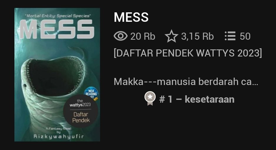 Ya Allah MESS akhirnya nyusul 20k aaaaaahhhh. Maap norak. Tapi alhamdulillah! Pengen nangiiisss 😭😭😭
