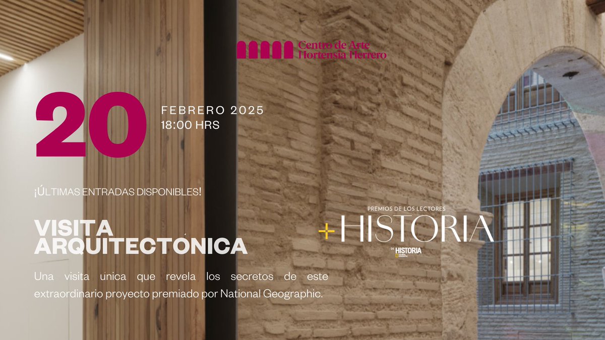 El próximo jueves 20 de febrero, podrás disfrutar de la visita especializada en arquitectura en el CAHH y descubrir el gran proyecto de restauración del Palacio Valeriola premiado por <a href="/HistoriaNG/">Historia National Geographic</a>  Inscríbete aquí 👉 acortar.link/izqb01
