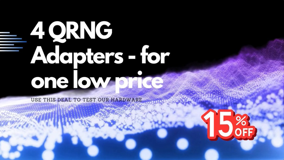 Take advantage of out QRNG development bundle while stocks last. 4 x QRNG devices for under $1000! T&amp;C Apply. Order here: cryptalabs.com/buy-a-qrng/