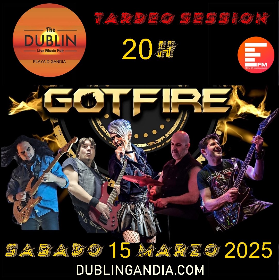 🔥 CONCIERTO EN  GANDÍA 🔥

⚡ Antes de tocar en casa, tenemos parada en Pub Dublin - Playa de Gandia , donde volvemos después de pasarlo genial el año pasado ⚡

📆 Fecha: 15 de marzo

🕙 Hora:   20 H

📍 Lugar: Pub Dublín
 
🎟️ Entrada gratuita