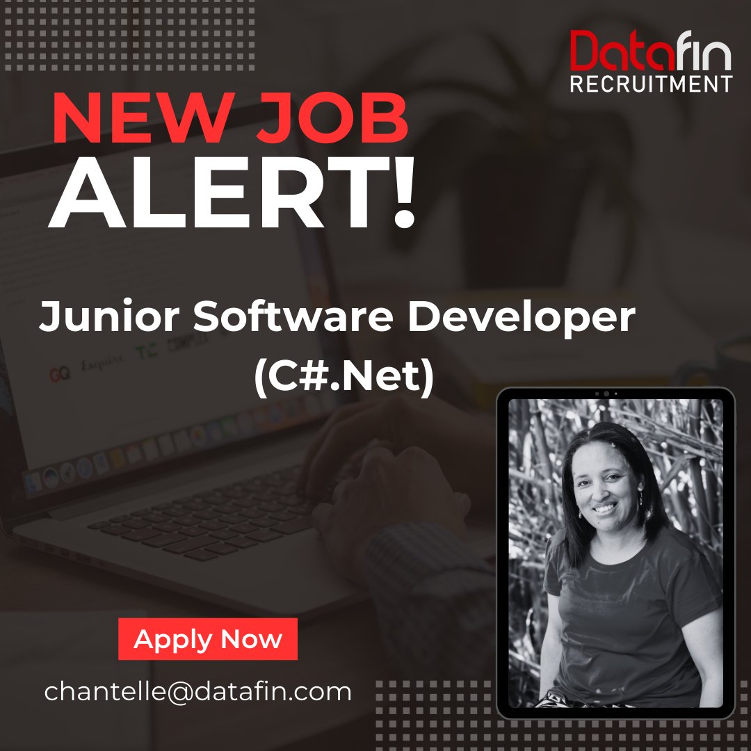 DatafinSA's tweet image. THE coding talents of an ambitious Junior Software Developer with strong C#.Net skills is sought by dynamic provider of world-class Outsourced and Incident Management Services based in Tokai.
Apply here - datafin.com/job/junior-sof…
#juniorsoftwaredeveloper #datafinrecruitment