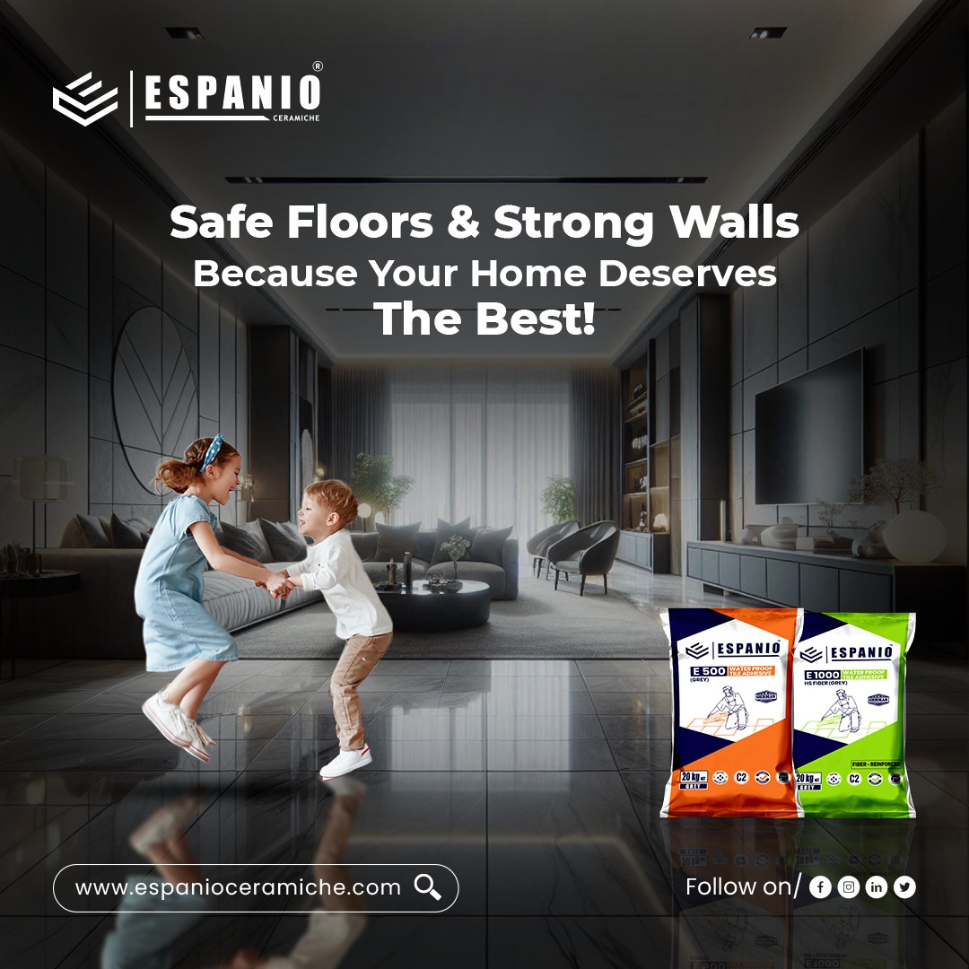 EspanioLlp91545's tweet photo. "Transform your home with Espanio tiles – where safety and strength meet. Featuring a durable, child-friendly floor and wall solution, Espanio ensures your family enjoys a safe, stylish space that lasts. Safe floors, strong walls – because your home deserves the best." https://t.co/qLATT9Fe0h