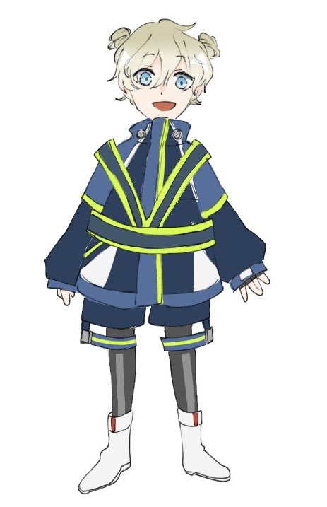 53bins's tweet photo. 雑な創作SFのキャラデザ。
(軽い設定はALTから) https://t.co/2clPKd0jHw