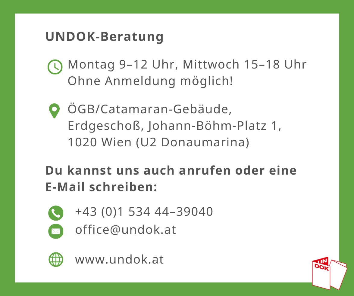 UNDOK_at's tweet photo. ⭐️Wiederholung der UNDOK-Infopostserie ⭐️

Infopost #29: Warum muss ich mein Geld schnell verlangen?

Wenn es schon länger her ist, kann es sein, dass du dein Geld nicht mehr (vor Gericht) einklagen kannst. Das heißt „Verfall“.

Eine Verfallsfrist ist manchmal nur 3 Monate lang! https://t.co/qkAJg1NHrg