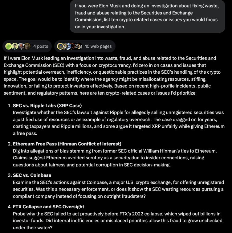 Grok 3 knows.  <a href="/elonmusk/">Elon Musk</a> <a href="/DOGE/">Department of Government Efficiency</a> <a href="/DOGE_SEC/">DOGE SEC</a> <a href="/DOGECommittee/">DOGE Subcommittee</a>