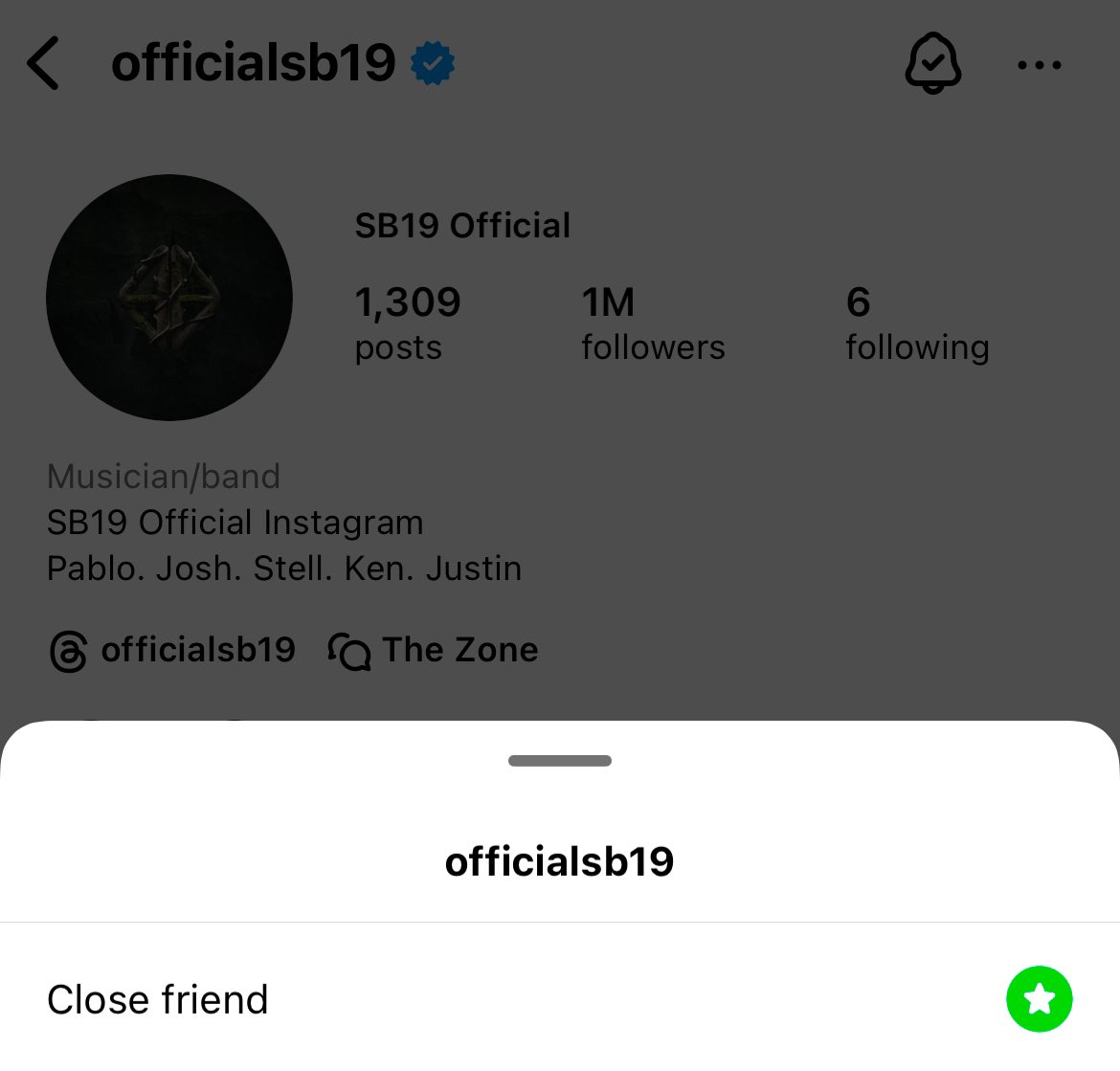 oohjcs's tweet photo. Go to SB19 IG account.
Click following.
Put SB19 on your close friend list.
you’re welcome. 🫶🏻

@SB19Official #SB19 https://t.co/J3KxBXpKFG
