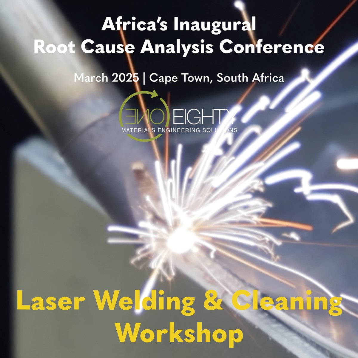 OneEightyIES's tweet photo. Don't miss the Laser Welding &amp; Laser Cleaning Workshop on 11 March in Cape Town.
The workshop covers:
Developing laser welding WPS &amp; WPQRs (ISO 15614-11)
Real-world laser cleaning case studies
The benefits of laser cleaning in action
Register now: https://t.co/INYI9LFJSm https://t.co/Hbh3KIim93
