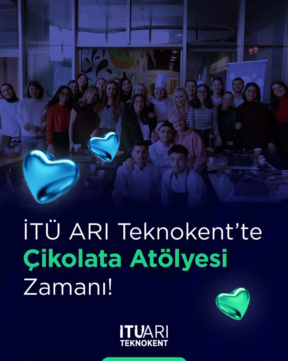 ariteknokent's tweet photo. İTÜ ARI Teknokent’te Sevgililer Gününü tatlı bir dokunuşla kutladık! 💙

Şef @SEMENONER eşliğinde düzenlediğimiz Çikolata Atölyesi’nde, el yapımı lezzetler hazırlarken hem keyifli anlar yaşadık hem de çikolatanın inceliklerini öğrendik.

Teknoloji ve inovasyonun yanı sıra, birlikte üretmenin ve paylaşmanın mutluluğunu yaşadığımız bu özel günde bizimle olan herkese teşekkürler!

#Birlikteİleriye
