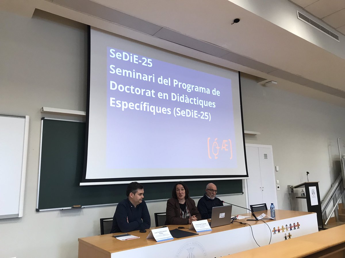 Empieza el Seminario del Programa de Doctorado en Didácticas Específicas #SeDiE-25, en la Facultat de Magisteri <a href="/UV_EG/">Universitat València</a>