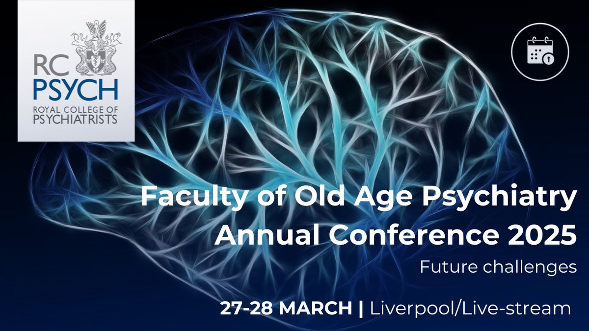 Royal College of Psychiatrists (@rcpsych) on Twitter photo Join us for the Faculty of Old Age Psychiatry <a href="/rcpsychOldAge/">Old Age Psychiatry š</a> Annual Conference 2025. We have a fantastic programme & speakers including <a href="/ProfRobHoward/">Robert Howard</a> <a href="/wendyburn/">Wendy Burn CBE (She/her)</a> <a href="/HazanJemma/">Jemma Hazan</a> <a href="/IloraFinlay/">Ilora Finlay</a>
Find more details & book bit.ly/OAPsych2025
#OAPsych2025 <a href="/mohanbhat101/">Mohan Bhat</a> <a href="/DrBenUnderwood1/">Dr Ben Underwood</a> Join us for the Faculty of Old Age Psychiatry <a href="/rcpsychOldAge/">Old Age Psychiatry š</a> Annual Conference 2025. We have a fantastic programme & speakers including <a href="/ProfRobHoward/">Robert Howard</a> <a href="/wendyburn/">Wendy Burn CBE (She/her)</a> <a href="/HazanJemma/">Jemma Hazan</a> <a href="/IloraFinlay/">Ilora Finlay</a>
Find more details & book bit.ly/OAPsych2025
#OAPsych2025 <a href="/mohanbhat101/">Mohan Bhat</a> <a href="/DrBenUnderwood1/">Dr Ben Underwood</a>