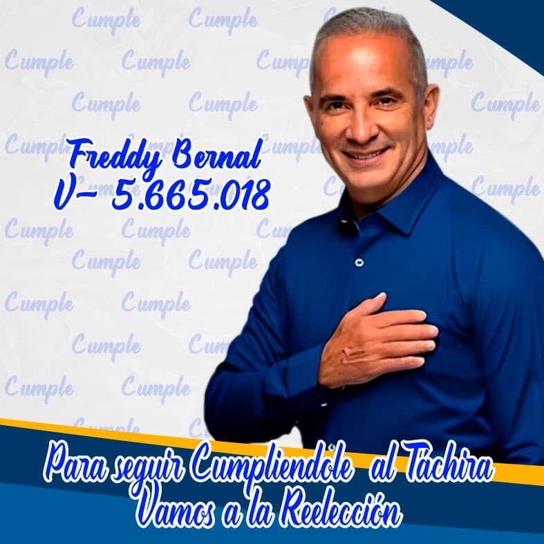 Vamos a continuar garantizando seguridad y prosperidad a nuestro pueblo del Táchira.

Vamos a la Reelección 
#PorAmorAlTáchira 💛🖤❤️
#BernalGobernador🚩
