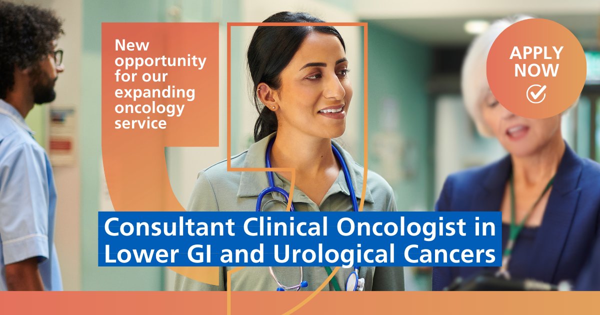 Careers at Gloucestershire Hospitals (@gloshos_careers) on Twitter photo 🚨 Exciting opportunity! We would like to welcome a new Consultant Clinical Oncologist in Lower GI and Urological Cancers to join our oncology team <a href="/gloshospitals/">Gloucestershire Hospitals NHS Foundation Trust</a>
Job closes: 6 March
Apply ➡️ ow.ly/FgUe50V1RTn 🚨 Exciting opportunity! We would like to welcome a new Consultant Clinical Oncologist in Lower GI and Urological Cancers to join our oncology team <a href="/gloshospitals/">Gloucestershire Hospitals NHS Foundation Trust</a>
Job closes: 6 March
Apply ➡️ ow.ly/FgUe50V1RTn