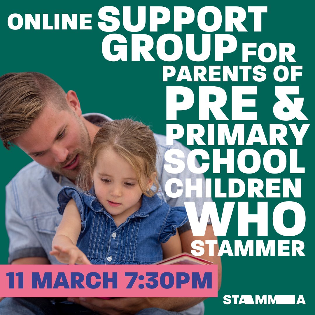 It's not unusual to have lots of questions and feel worried if your child is stammering. That's why we host the 'Parent2Parent: Pull up a chair' online support group. 

🗓️Come along to the next meeting on Tuesday 11th March at 7:30pm. Sign up at stamma.org/get-involved/e…