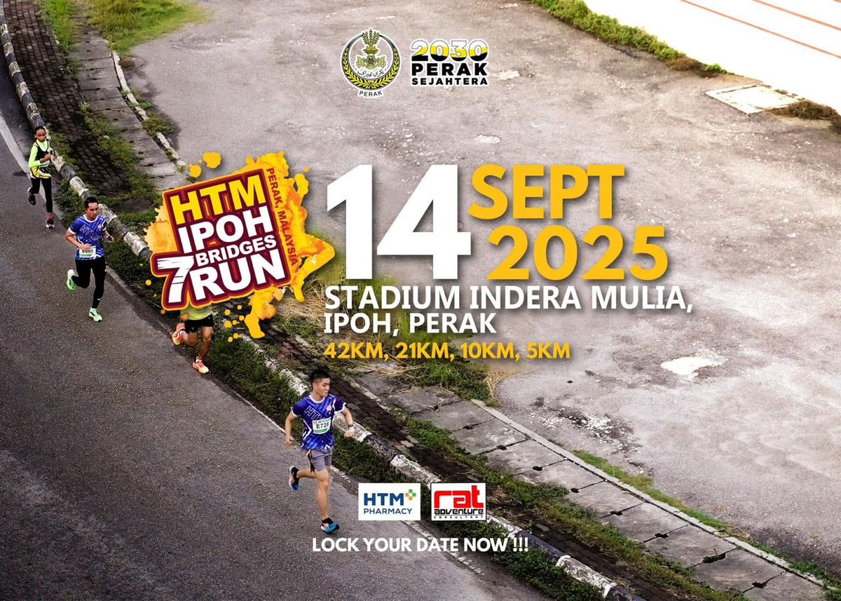 HTM Ipoh 7 Bridges Run 2025.
Save the date.