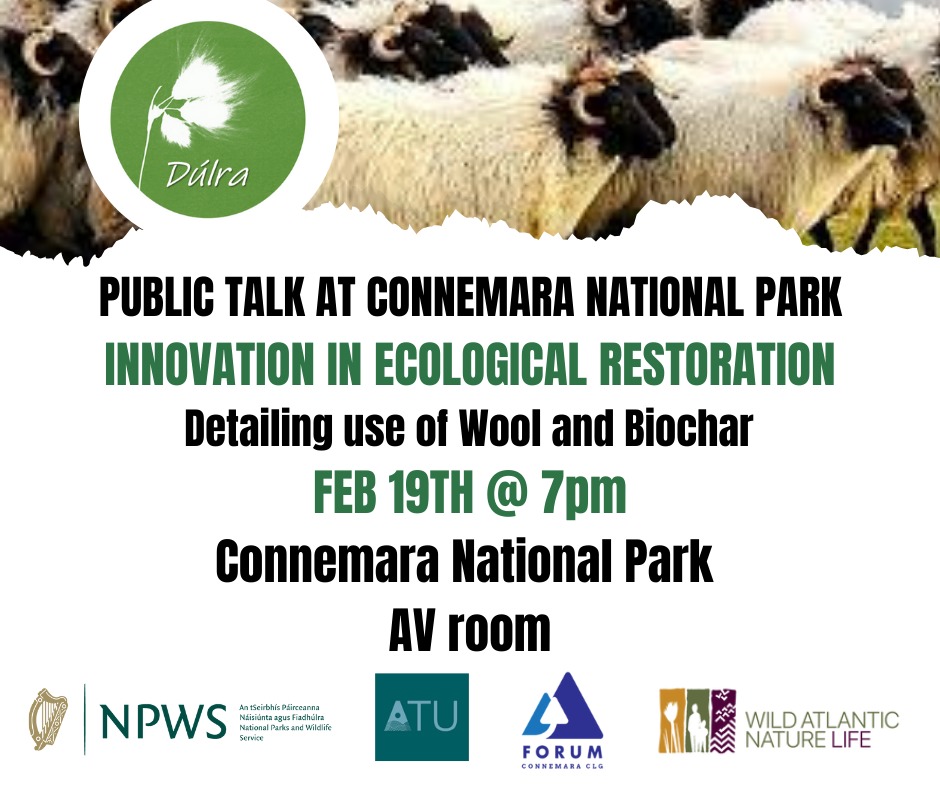 Natura Communities (@naturacommunity) on Twitter photo Public Talk on Wool & Biochar <a href="/ConnemaraNP/">Connemara National Park</a>
๐ February 19th | โฒ๏ธ 7:00 PM | ๐ AV Theatre at Connemara National Park
Discover how wool and biochar can be used to restore ecosystems, improve soil health, and tackle environmental challenges.
All Welcome!
#naturacommunities Public Talk on Wool & Biochar <a href="/ConnemaraNP/">Connemara National Park</a>
๐ February 19th | โฒ๏ธ 7:00 PM | ๐ AV Theatre at Connemara National Park
Discover how wool and biochar can be used to restore ecosystems, improve soil health, and tackle environmental challenges.
All Welcome!
#naturacommunities