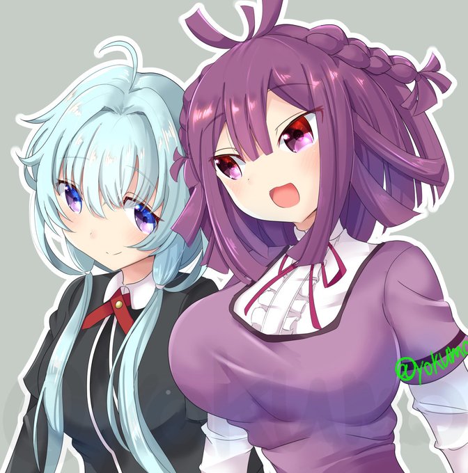 サヨスト配信おめでとうございますってことでみことちゃんと帆奈ちゃん過去絵です 