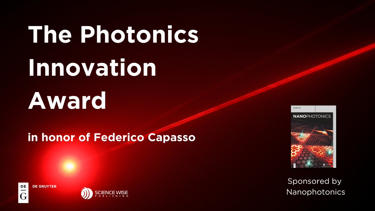 Time is running out to nominate for the Photonics Innovation Award! The winner will receive €4,000! submit your nomination by 28th February 2025. Learn more on our website. degruyter.foleon.com/de-gruyter-jou…