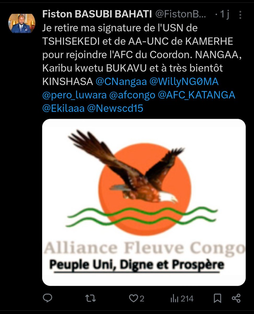<a href="/FistonBasubi/">Fiston BASUBI BAHATI</a> <a href="/CNangaa/">Corneille Nangaa</a> <a href="/WillyNG0MA/">Willy NGOMA</a> <a href="/pero_luwara/">pero luwara</a> <a href="/afcongo/">AFC-Alliance Fleuve Congo</a> @AFC_KATANGA <a href="/Ekilaaa/">Maud-Salomé EKILA BOFUNDA</a> <a href="/Newscd15/">NEWS.CD</a> Est l'Homme, la personne humaine qui connait "évaluer, décider et s'assumer"... !