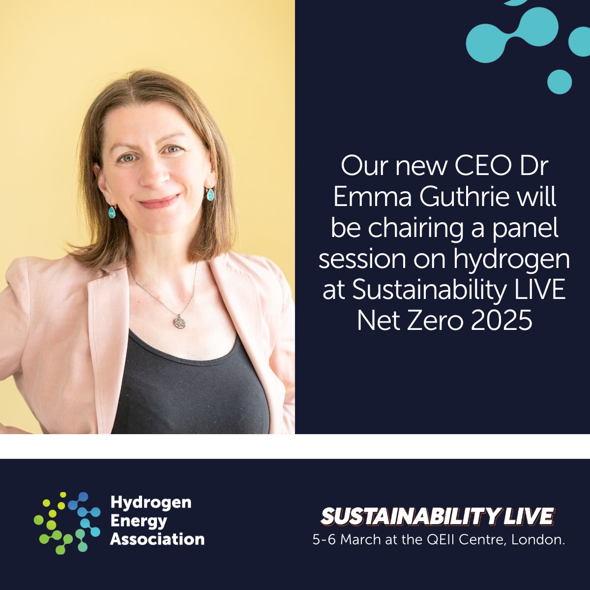 Our new CEO Dr Emma Guthrie will be chairing a panel session on hydrogen at Sustainability LIVE Net Zero 2025 on 5-6 March at the QEII Centre, London.

Secure your ticket, now: sustainability-live.com/net-zero-ticke…

 #SustainabilityLIVE #NetZero2025 #Sustainability #LondonEvents