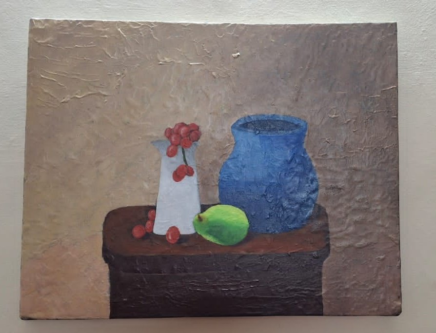 Anisha_Sharma18's tweet photo. Still life in acrylics ✨ 
DM to order still life and pet portraits 💗 
.
.
.
.
.
#stilllife #acrylicpainting #artbusiness #smallbusiness #stilllifepainting #potpainting #cherrypainting #pearstilllife #stilllifeinacrylics #ArtistOnX #ArtistOnTwitter https://t.co/61QW0Mko9N