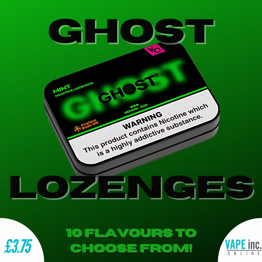 Ghost Nicotine Lozenges are the perfect solution for those seeking a discreet, on-the-go nicotine alternative. Each pack contains 20 sugar-free and calorie-free lozenges, designed to provide a smooth and satisfying nicotine experience without tobacco.

vapeinc.com/products/jwn14…