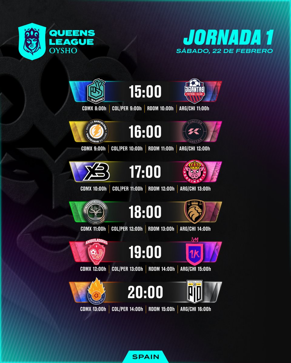 QueensLeague's tweet photo. Bof y madre mía.
Jornada 1 y Jornada 2.
Sábado y lunes.

VUELVE LA QUEENS. 👑🔥 https://t.co/EqByLmjfTY