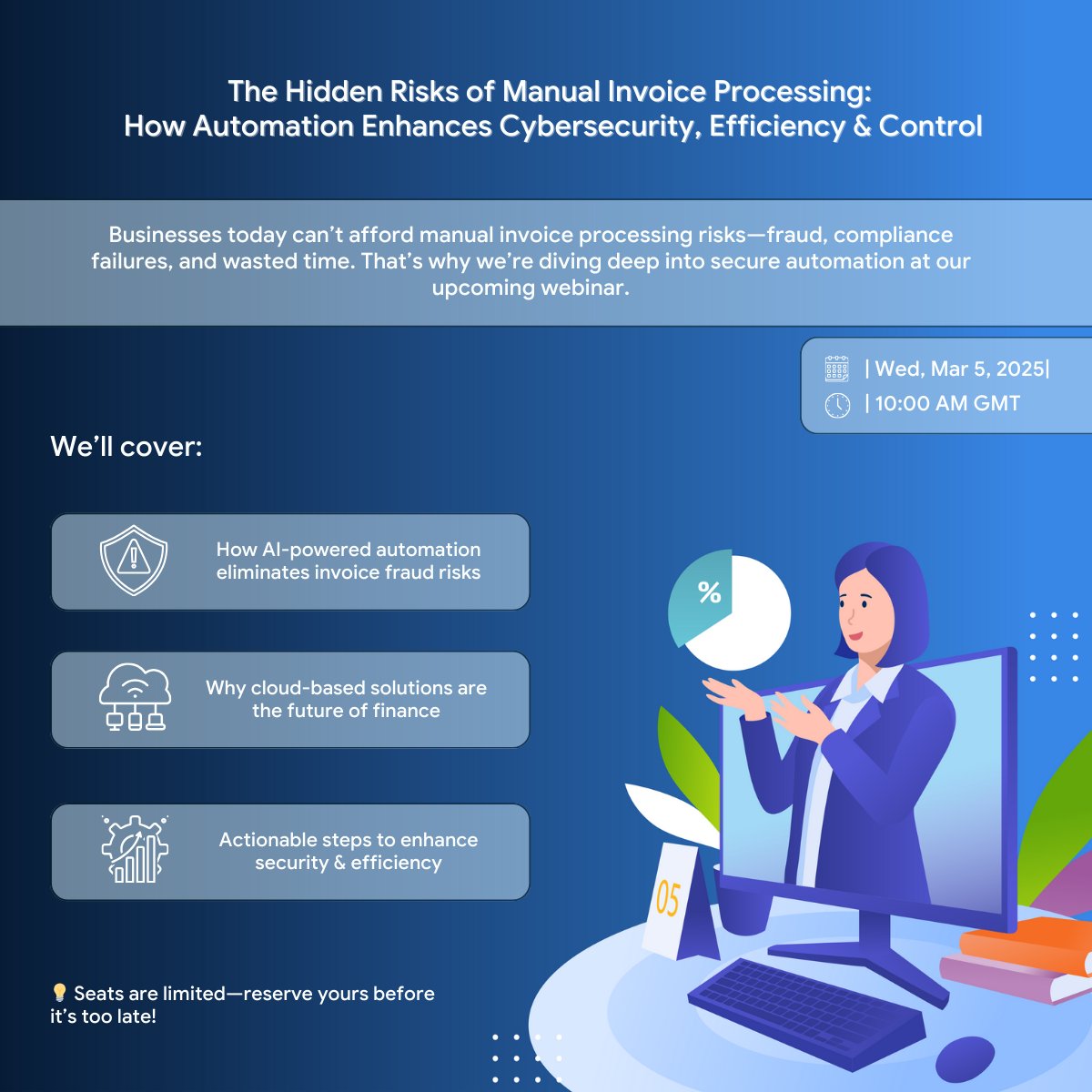 Workflo_sol's tweet image. Join us for an exclusive webinar on the hidden risks of manual invoice processing and discover how automation can protect your business from fraud, errors, and inefficiencies.

Register before it’s too late!

attendee.gotowebinar.com/register/37788…

#WorkflowAutomation #InvoiceProcessing