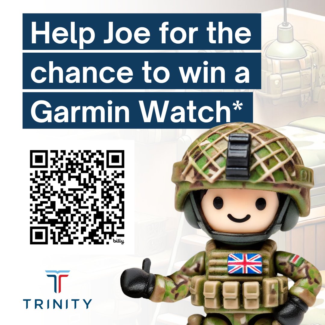 forcesdiscounts's tweet photo. Help Joe for the Chance to Win a Garmin Watch 🏆 ⌚️
Get everything correct and be entered into a draw to win a Garmin Venu Watch (RRP £449).
Enter for a chance to win: https://t.co/wSTq5drRLE
#Competition #TalkToTrinity #LifeInsurance #ExpertAdvice #TrinityInsurance https://t.co/sBWt9PNOBW