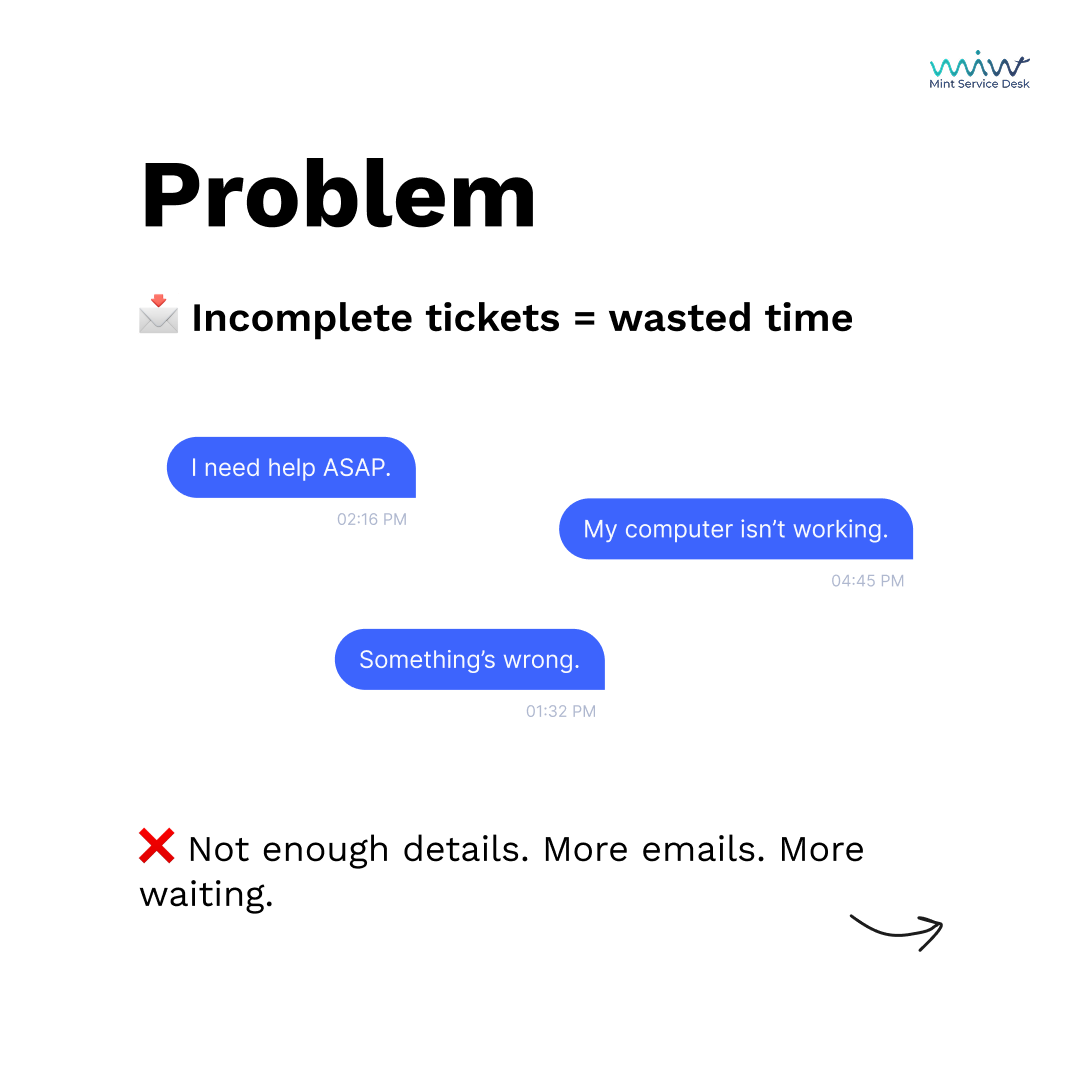 desk_mint's tweet photo. With Custom Forms in Mint Service Desk, you control what information is collected at the very start. Tailor forms to your needs, ensure complete and accurate data, and speed up issue resolution.

🚀 Try it free for 7 days: https://t.co/GuQ0PZ9K1F https://t.co/e9e7mywBMH