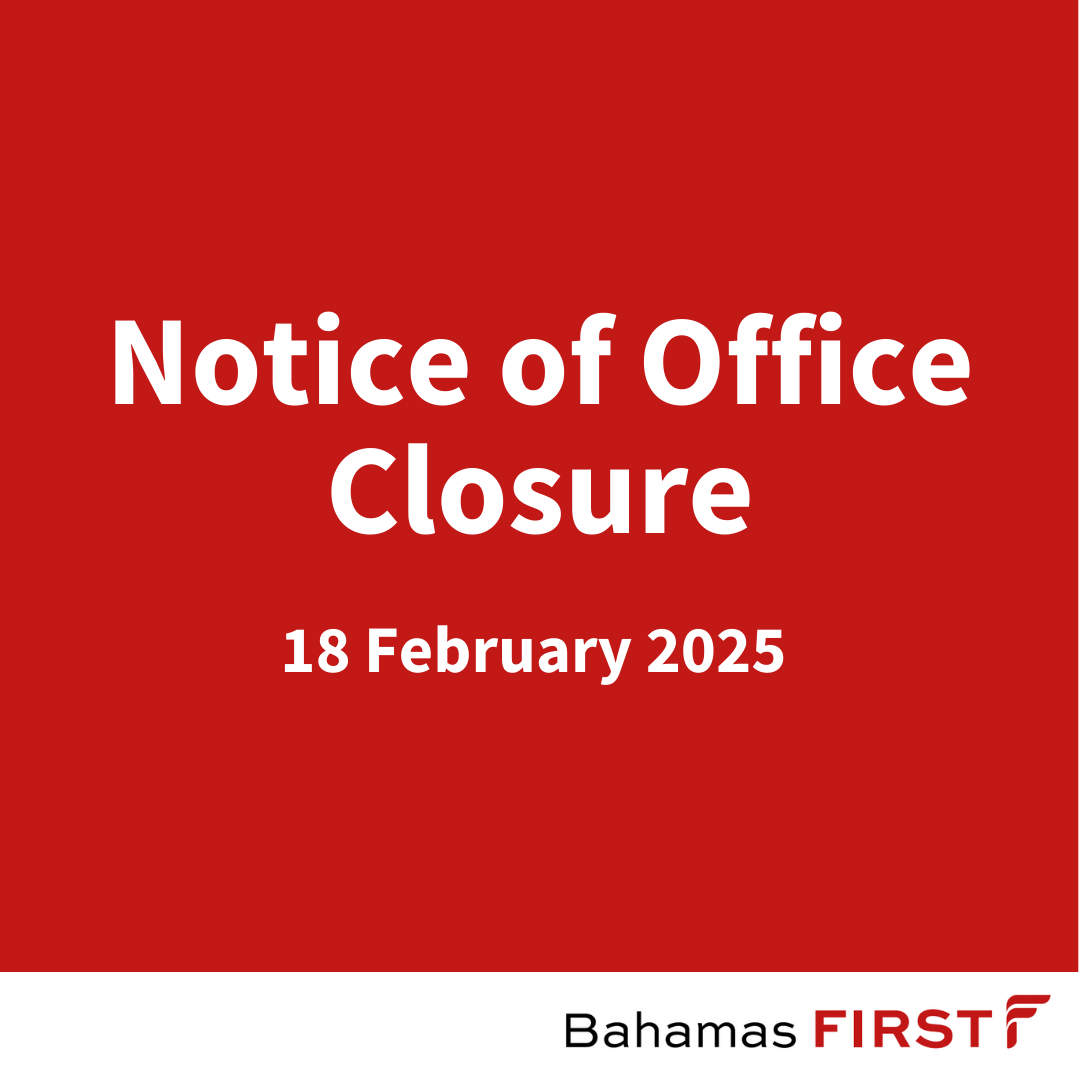 BahamasFirstGen's tweet image. 📢 Notice: Our offices are closed today, February 18, for an internal staff event. We’ll be back to assist you during regular business hours on February 19. See you then!