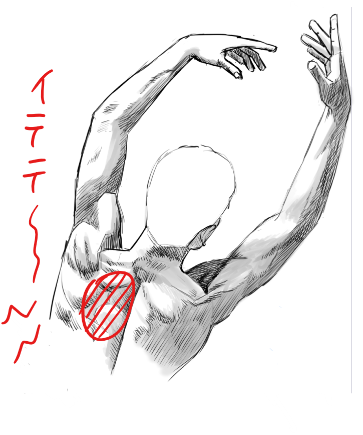 昼は原稿やって夜はPTAの会議に参加して、背中が痛い…😭
絵は練習スケッチで描いたものです。 