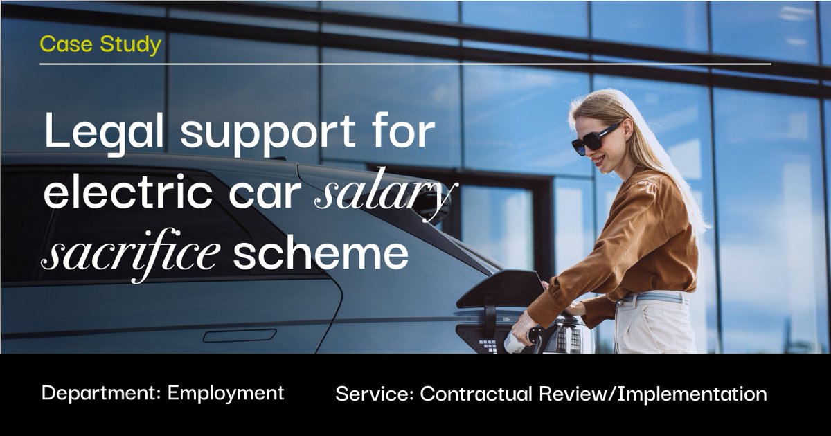 We helped a client implement a salary sacrifice scheme for electric vehicles, ensuring legal compliance and employee satisfaction. 

Read more here: loom.ly/ANihilw

#CaseStudy #Sustainability #BirkettLong