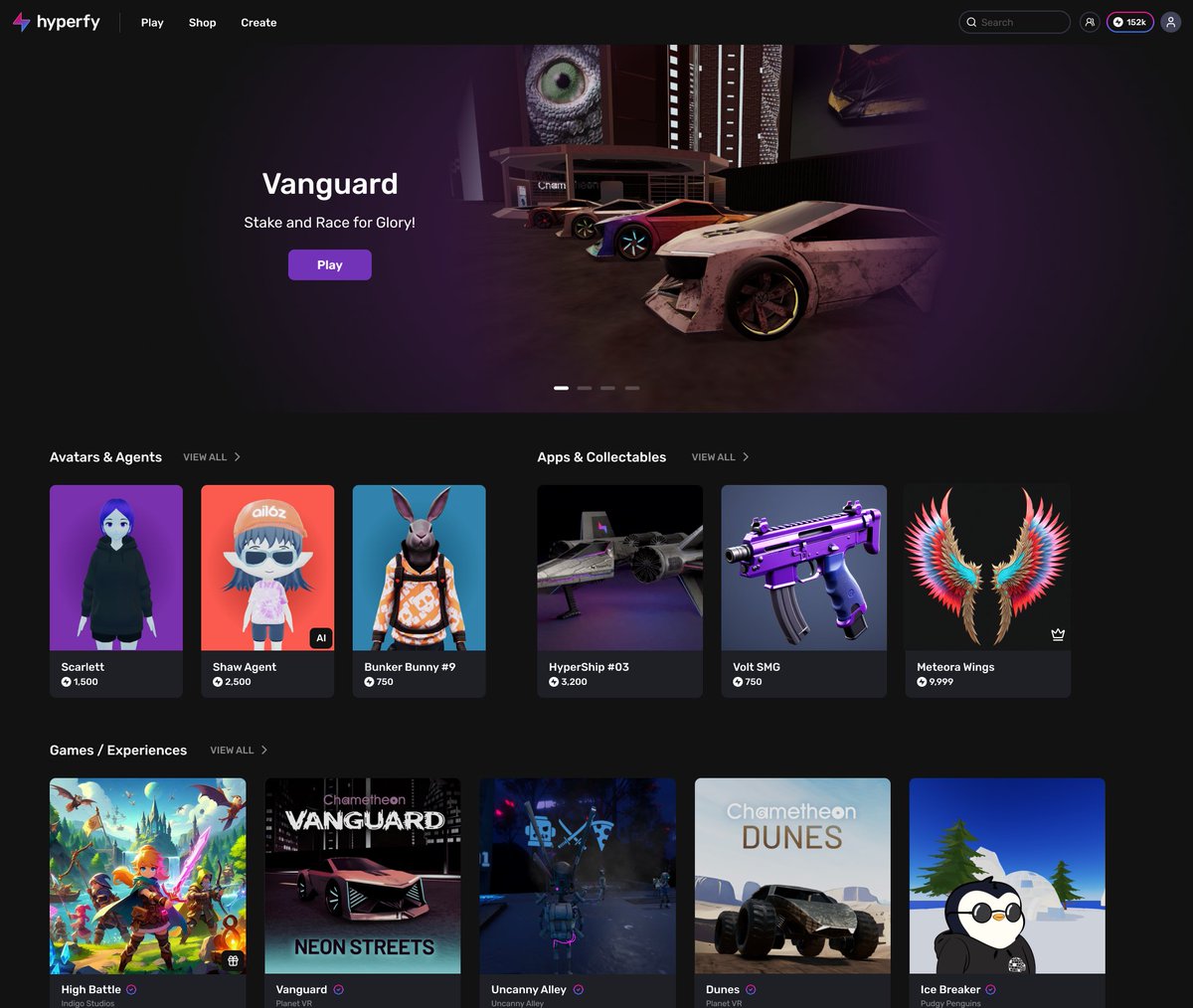 hyperfy_io's tweet photo. 👀 Here's a sneak peek at our new platform...

‣ Explore endless games and social experiences
‣ Trade items in an open user-generated marketplace
‣ Create worlds, games, avatars, agents, collectables, passes and more https://t.co/TOG0S7tPyO