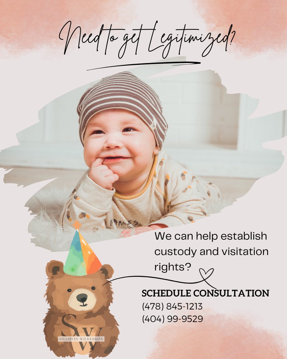 SandWLawyers's tweet image. 💼 Our attorneys can help you secure your parental rights and build a strong relationship with your child. Take action today!

#FathersRights #Legitimation #FamilyLaw #GeorgiaLaw