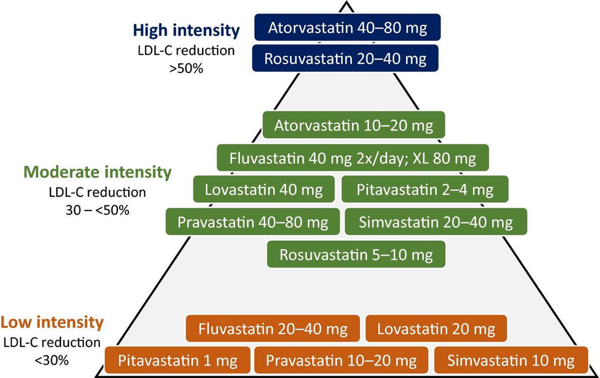 Statins grading according to intensity