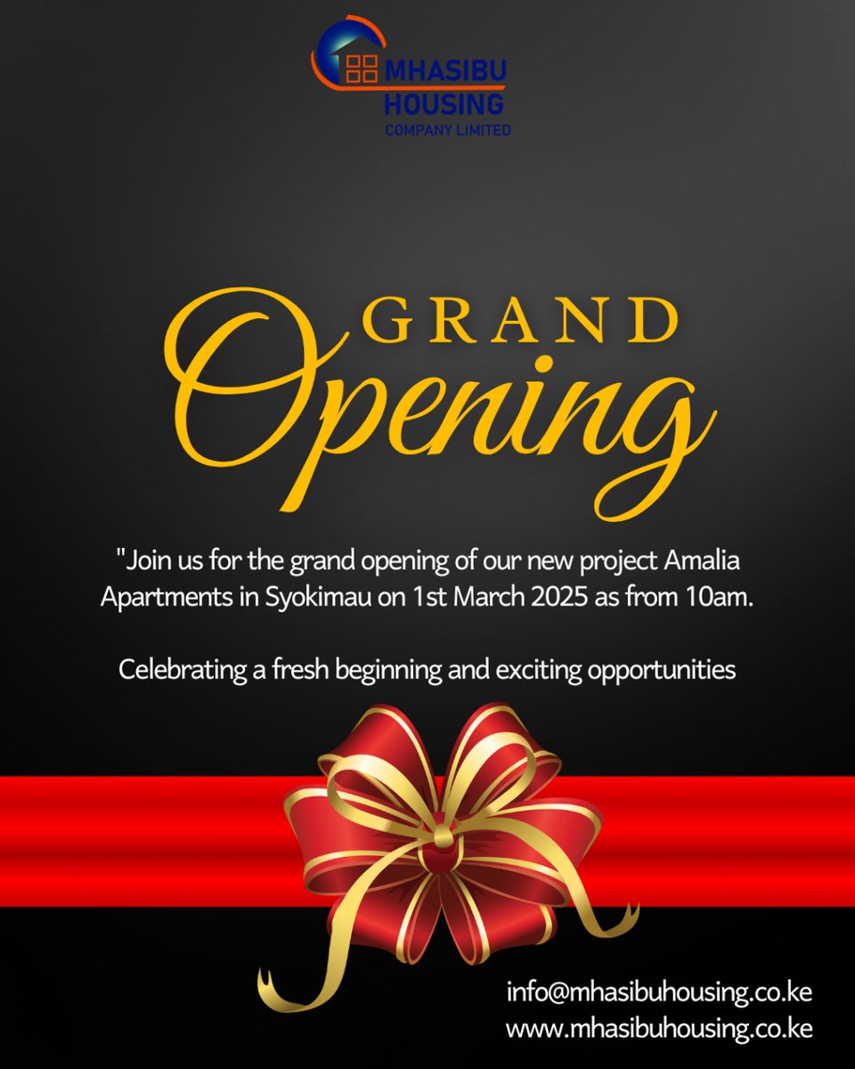 Oloofelix1's tweet image. New baby on board🤝
Your presence means a lot to us.

mhasibuhousing.co.ke