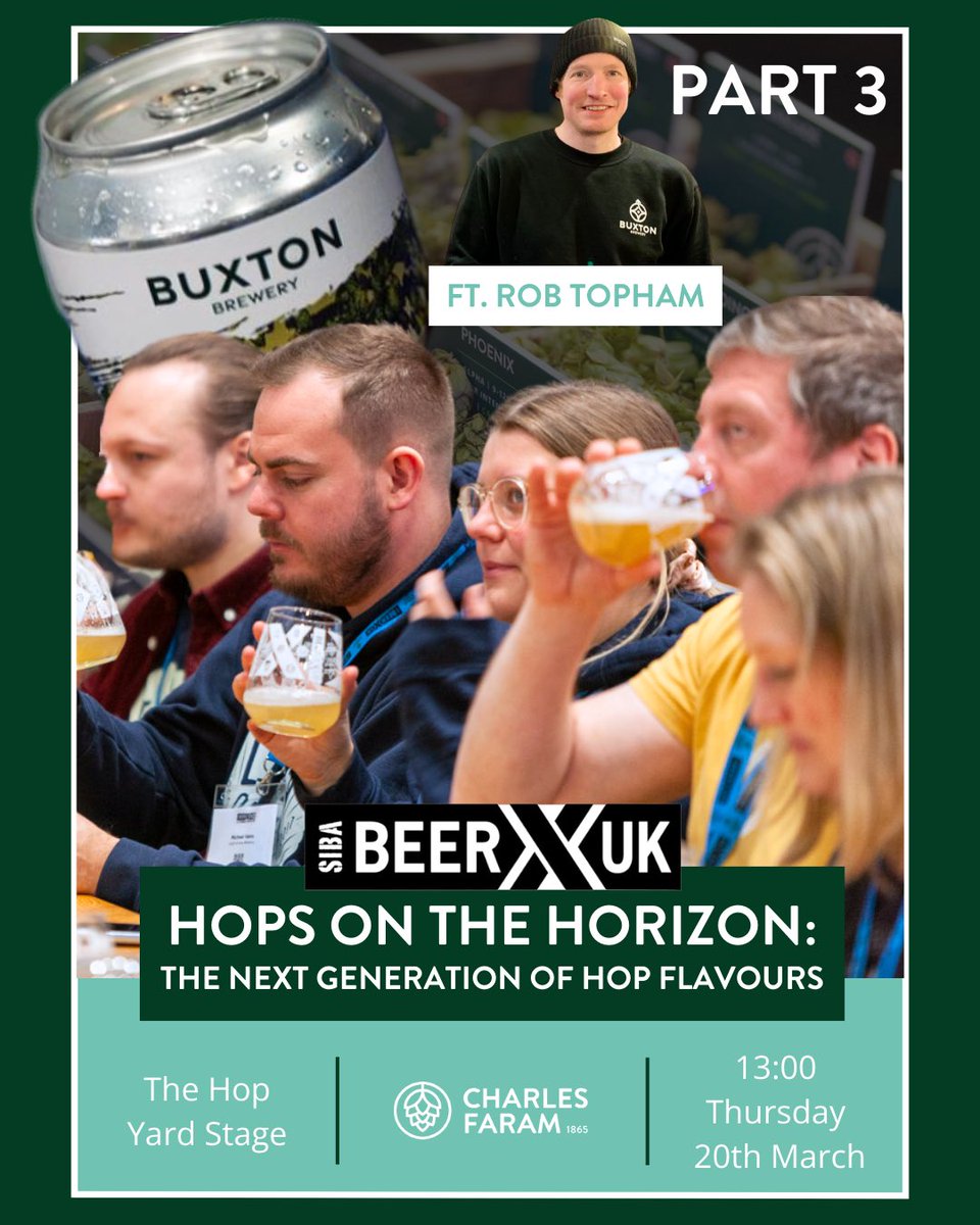 Part 3 is upon us... As the experiment continues. 

Join us for our most popular panel session featuring Rob Topham and hop experts for a flavourful journey. BeerX - The Hop Yard Stage - Thursday 1pm. #tastingsession #BeerX