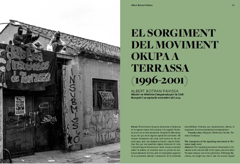 Molt agraït al <a href="/CEHTerrassa/">CEHT</a> que em va proposar aquesta investigació sobre el moviment okupa a Terrassa, sens dubte una capital squatter. He comptat amb la gran ajuda de <a href="/guifos75/">Jaume Bofill</a> i en Franki del <a href="/Kasalet/">Kasalet Terrassa</a>. I les fotos de <a href="/mireiacomas/">mireia comas</a> són inèdites i genials. A la revista TERME.