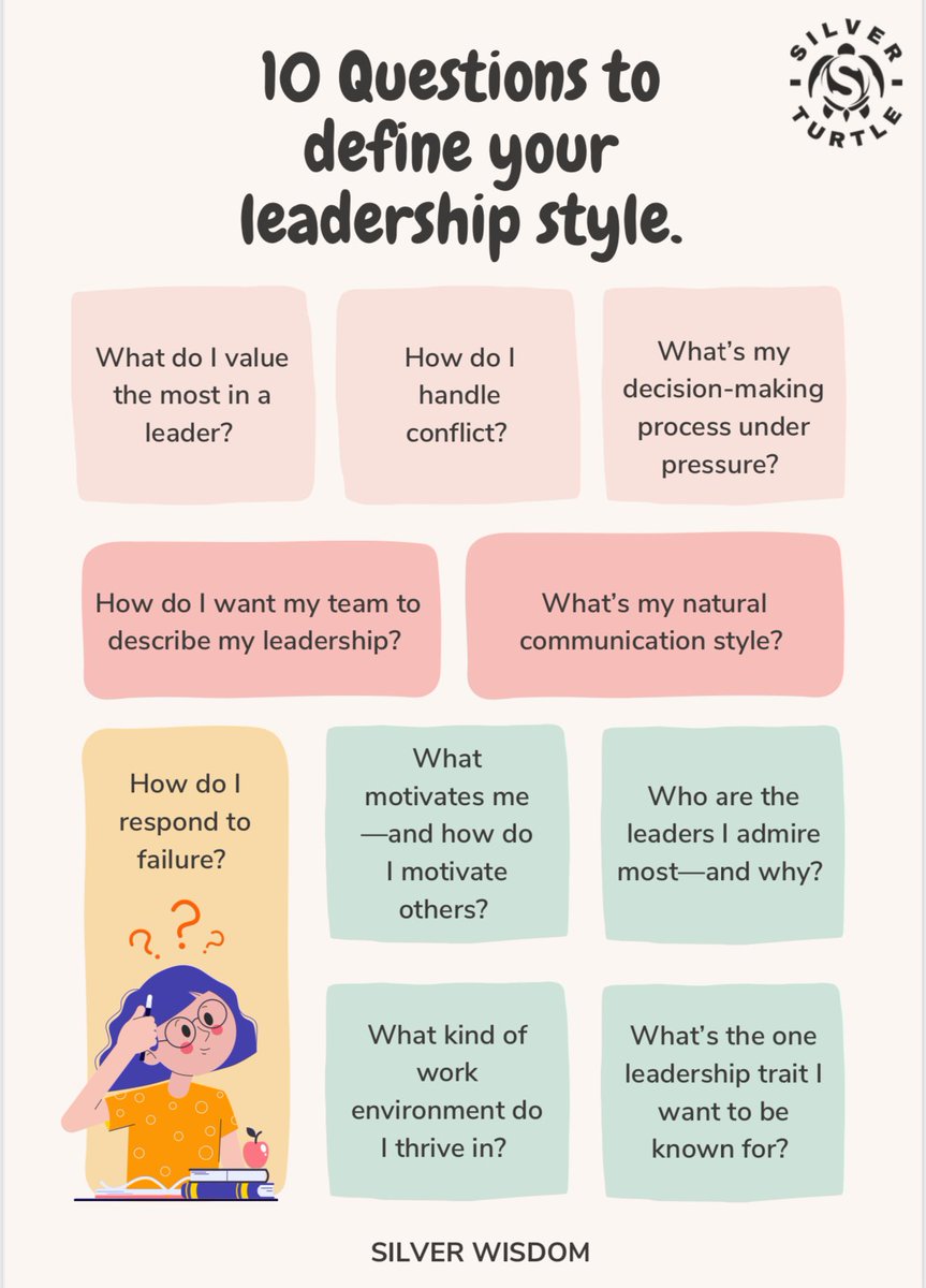silverturtlesol's tweet image. Bad news: You already have a leadership style. Worse news: It might not be the one you think. Good news: You can change it! Start by asking yourself these 10 questions to take control &amp;amp; lead with impact #silverturtlesolutions