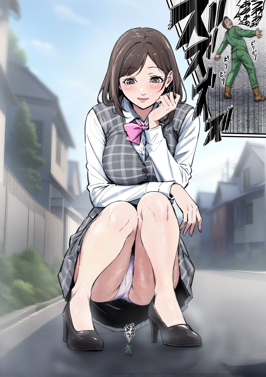 #giantess #巨大娘 #sizeart #Sizetwitter
「えま～るさん」とのコラボイラスト完成