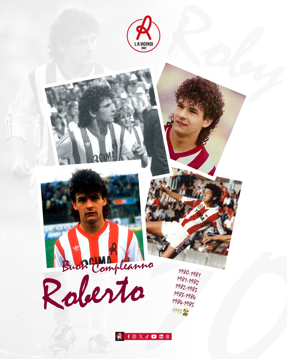 🎂| BUON COMPLEANNO

🎉 Auguri a Roberto Baggio! ⚪️🔴

#ForzaVicenza #ForzaLane