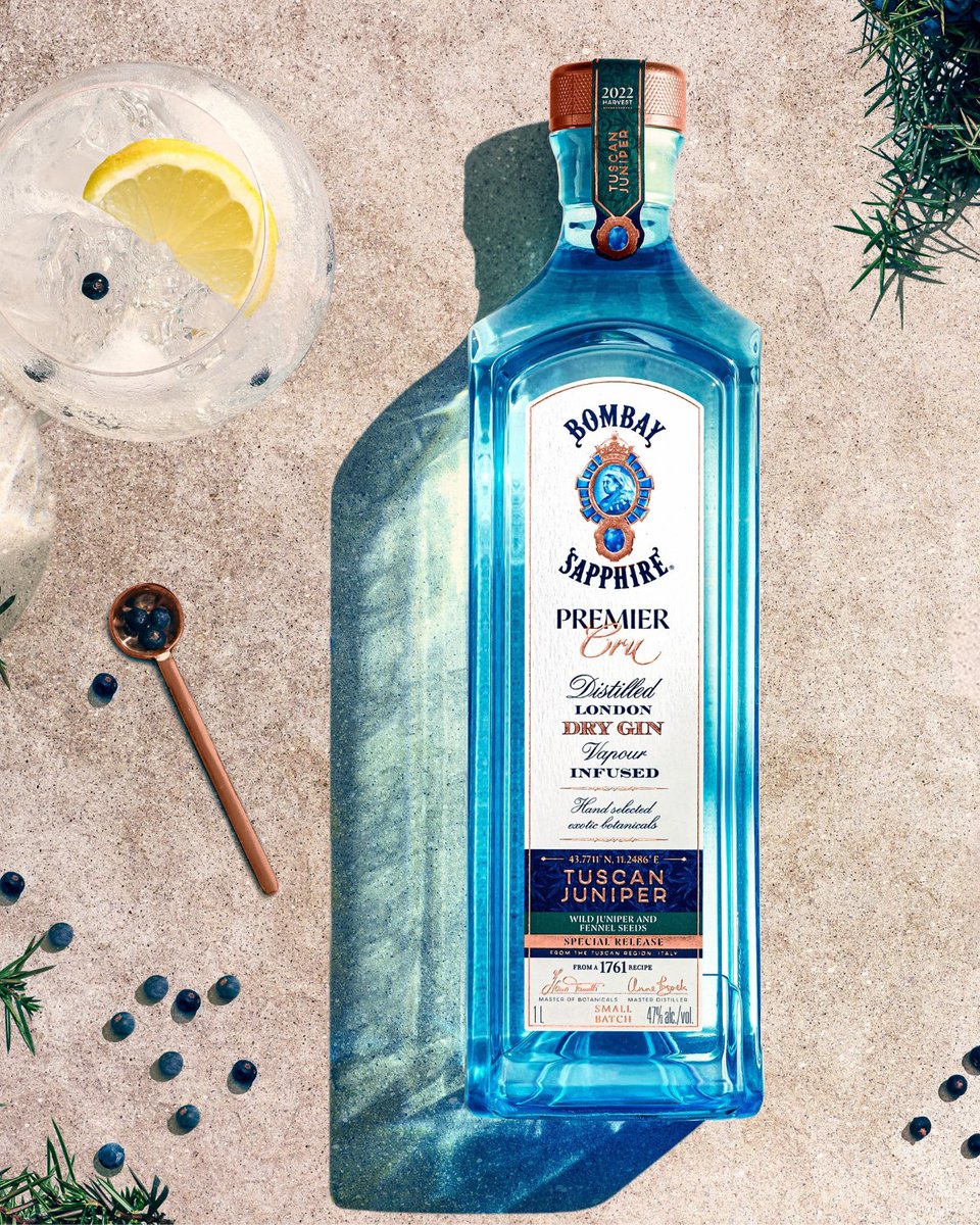 Uncover a hidden gem. Bombay Sapphire Premier Cru Tuscan Juniper.

Indulge in this rare gin, available exclusively at Bombay Sapphire Distillery and in Global Travel Retail.

Order your bottle online today – bit.ly/3PZhiNf

#BombaySapphire #Gin #TuscanJuniper #PremierCru