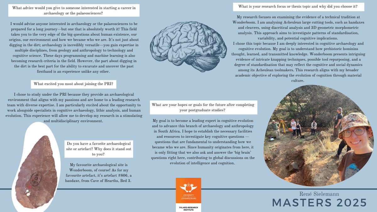 Introducing René! 🎉

Say hello to René, second year MA student at the Palaeo-Research Institute in 2025. Let’s give René a round of applause for surviving her first year and making it so far! Wishing her luck for the last leg of her Masters!