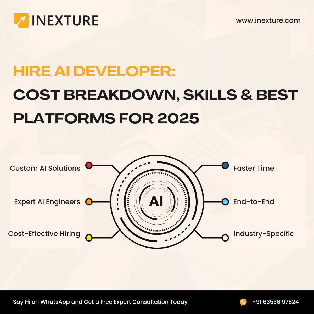 inexture's tweet image. Hiring AI developers is more than just technical skills—it's about vision, problem-solving, and scalability. Do you know what to look for?
🔗 Read the hiring guide: bit.ly/4hE1RpV
#ArtificialIntelligence #HireAIDeveloper #AI #AIDevelopment #InextureSolutions
