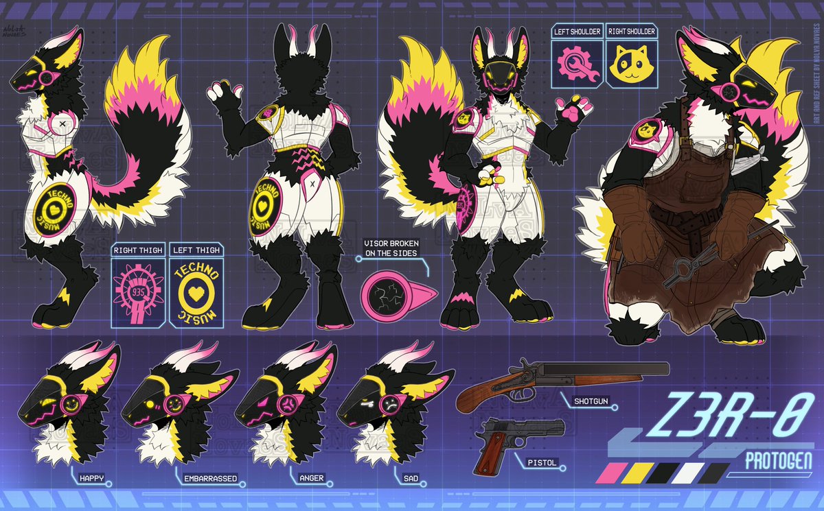 PROTOGEN!

I think these were the biggest ref sheets I've done, thank you so much for commissioning me.😆❤

#protogen #furryartwork #artwork #Commission #art #characterdesign #ccommission_art #furry #furryfandom