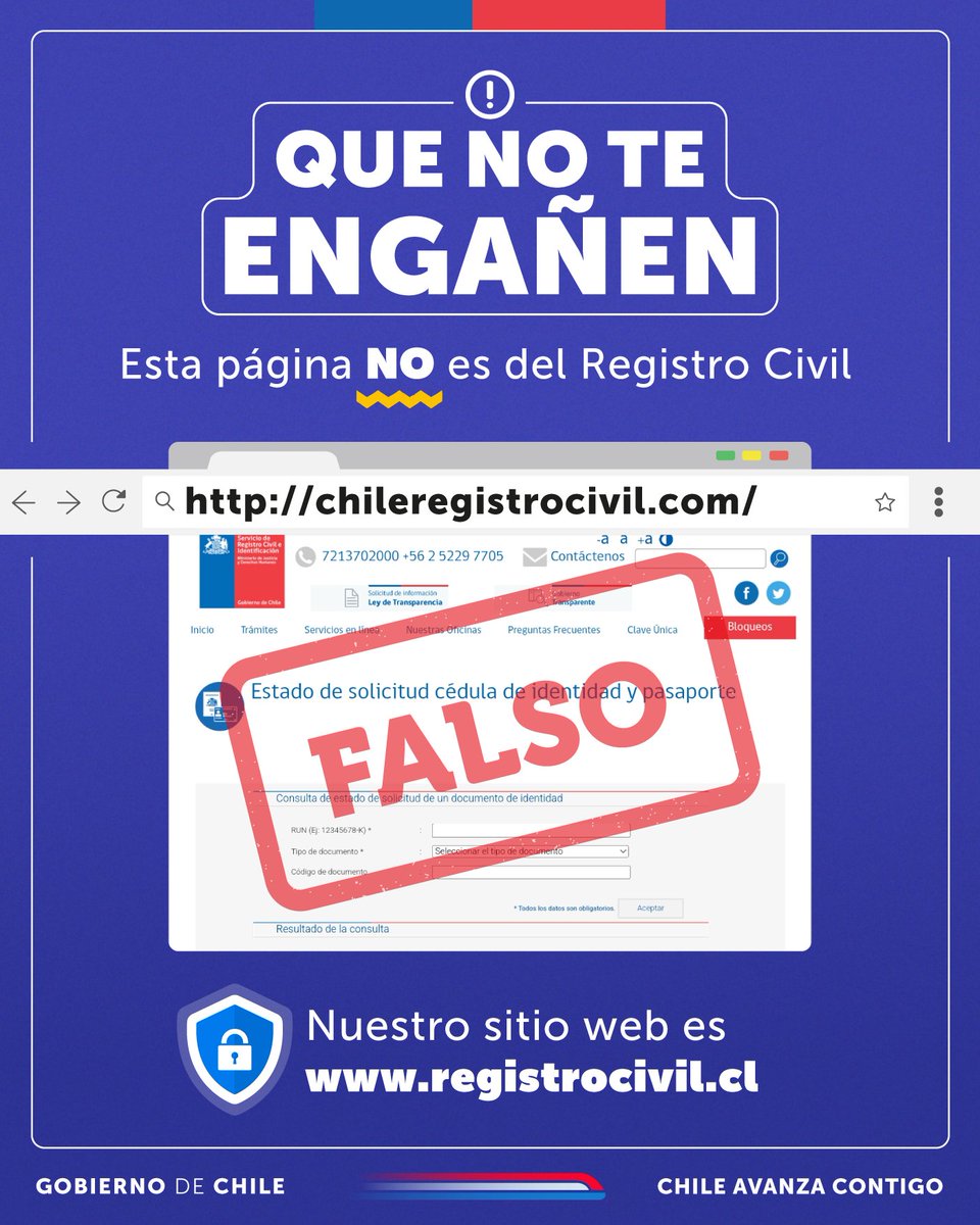 Registro Civil e Identificación - Chile tweet media