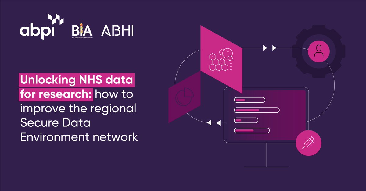 Our latest report with <a href="/BIA_UK/">BioIndustry Association (BIA)</a> &amp; <a href="/UK_ABHI/">ABHI</a> highlights key areas where improvements are needed to ensure NHS data can drive faster, more efficient, and more impactful research benefiting both patients and the economy (1/6) 🧵
