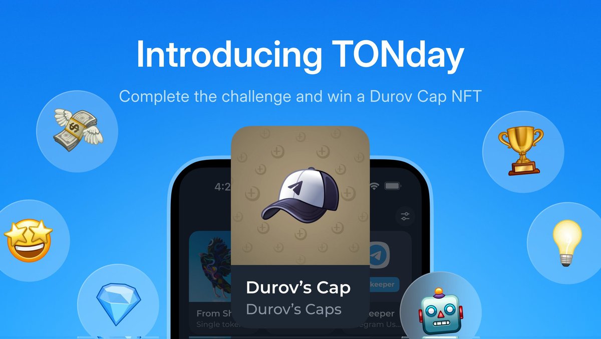 Kcywayne's tweet photo. 🧵 Introducing TONday! 💎
TONday is your bi-weekly chance to explore Tonkeeper, complete fun challenges, and win epic prizes! 🎉
For our first-ever #TONday, @Tonkeeper is spotlighting Collectibles!
Your Collectibles section in Tonkeeper is where you’ll find NFTs, SBTs, and more—all in one place.
🎩 To celebrate, one lucky winner will receive a Durov Cap NFT—a must-have collectible for your Tonkeeper wallet!
🚀 How to enter:
1️⃣ Share a screenshot of your Collectibles section in Tonkeeper
2️⃣ Tag @Tonkeeper & use #TonkeeperCollectibles
3️⃣ Follow @Tonkeeper & RT this post
4️⃣ Join our Telegram community
⏳ Deadline: Friday, Feb 21
🏆 Winner announced: Monday
✨ Don’t miss out—start flexing your collectibles now! 💥