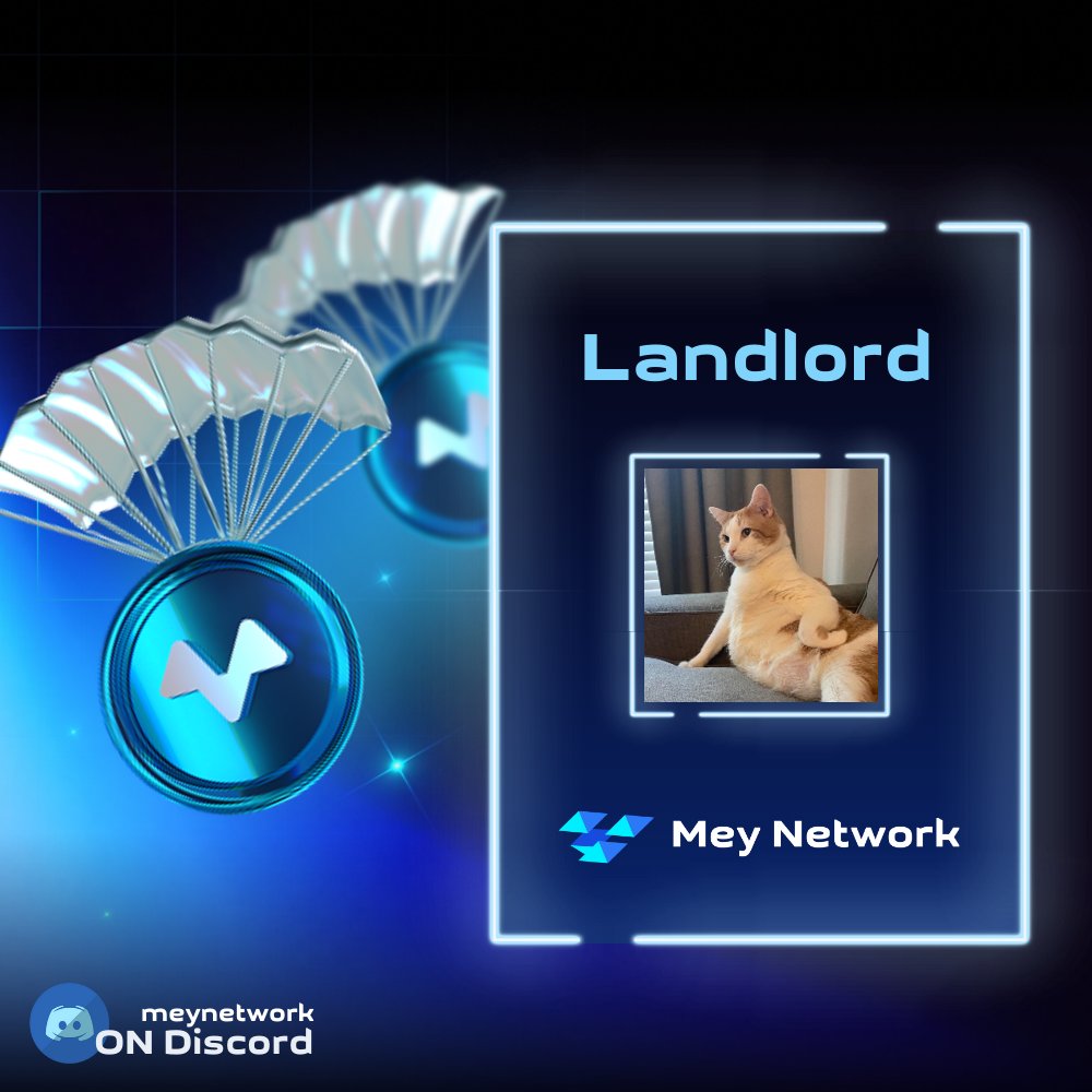 Proud to claim the OG Landlord role in 
<a href="/Mey_Network/">Mey Network</a>
’s Discord as we enter the RWA Supercycle.

A new era of tokenized, transparent, and global real estate is unfolding.

And guess what? $MEY is at the heart of it.